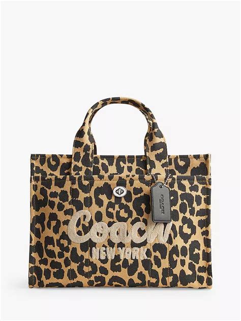 coach cargo tote leopard print.